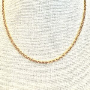18 Kt Gold Electroplate Rope Chain